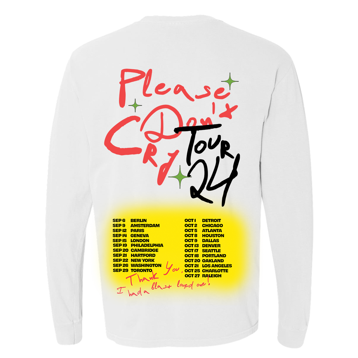 Please Don't Cry Tour Long Sleeve